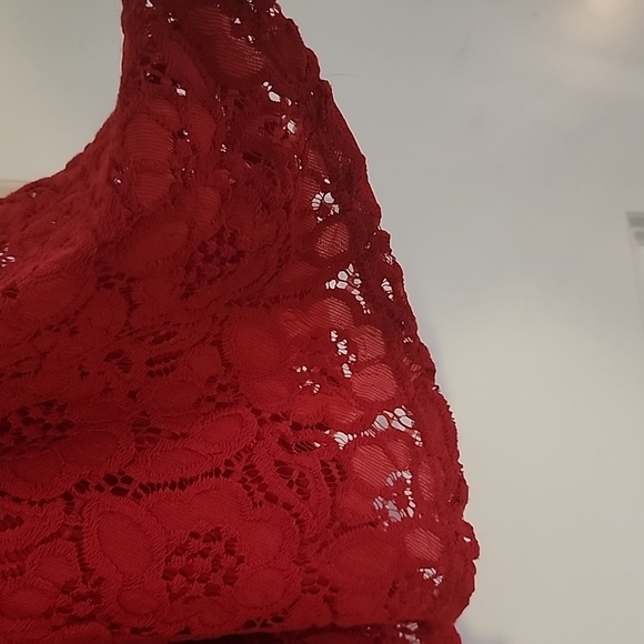 City Studio Red Lace Sleeveless Dress - Picture 5 of 8